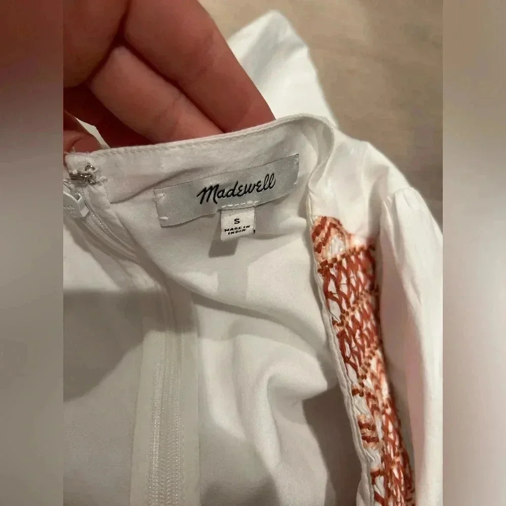 MADEWELL Embroidered Poplin V-Neck
Mini Dress / Size Small / - Picture 7 of 11